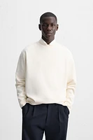 TEXTURED WEAVE INTERLOCK SWEATSHIRT