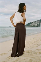 PANTALON LARGE CEINTURE