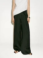 Pantalon avec ceinture large en lin - Limited Edition