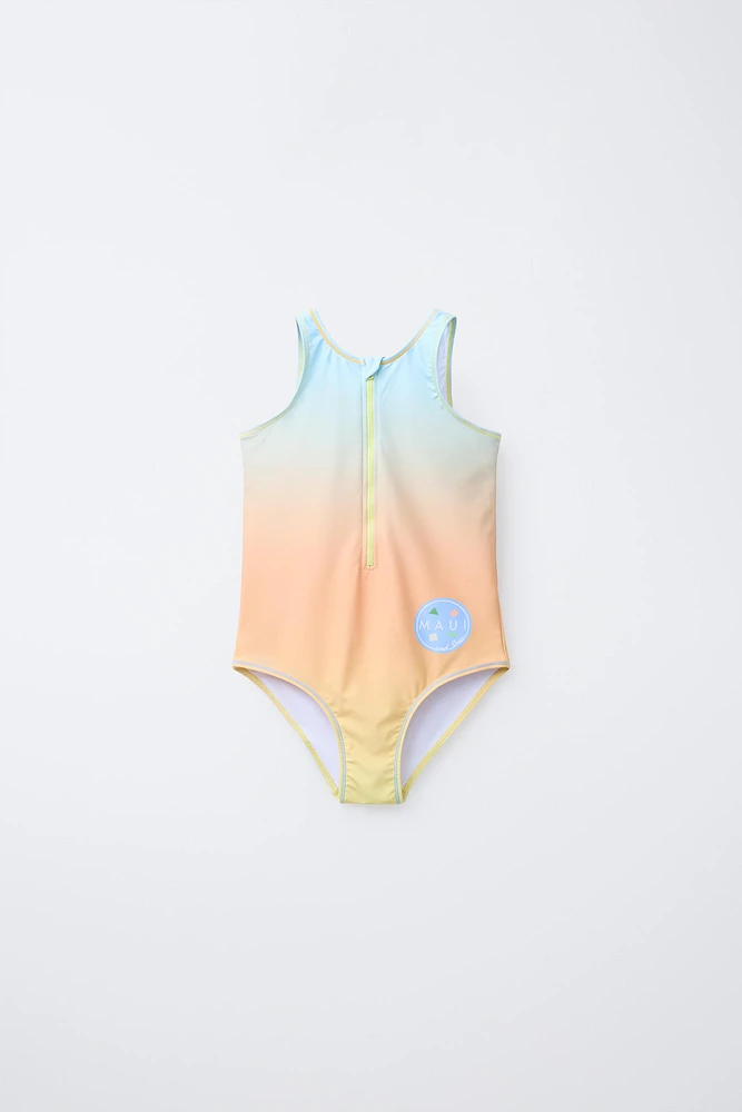 6-14 ANS/ MAILLOT DE BAIN ZIP MAUI & SONS ®