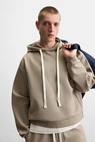 TEXT HOODED SWEATSHIRT