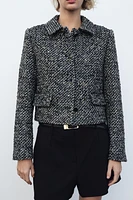 TEXTURED SEQUIN JACKET