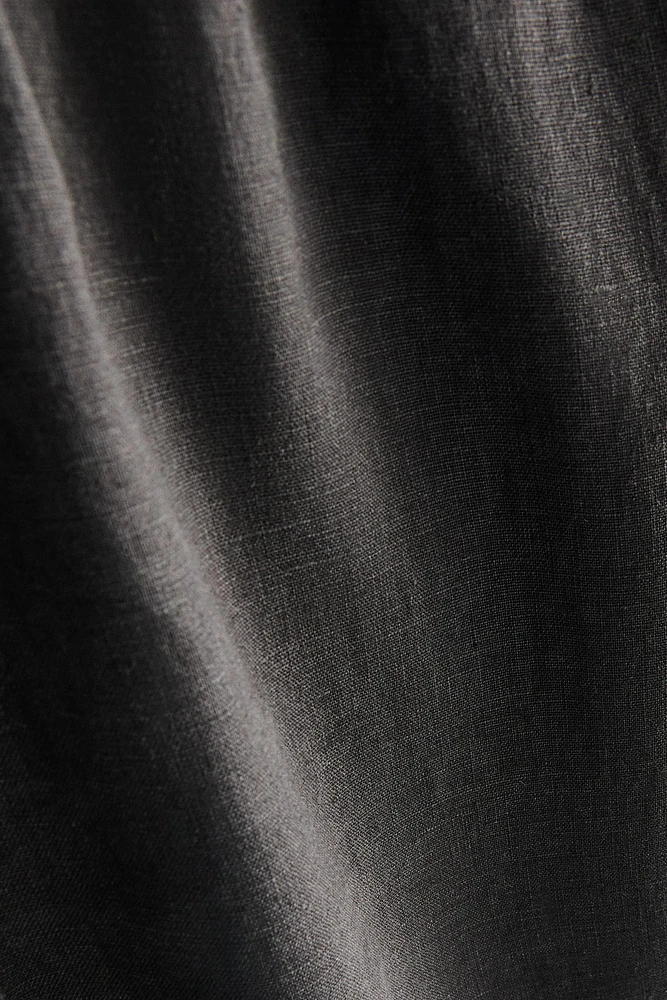LINEN PANTS WITH WIDE HEM