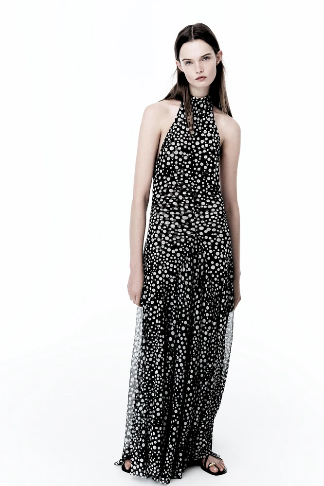 ROBE HALTER À POIS