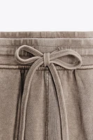 WASHED EFFECT FLEECE SHORTS