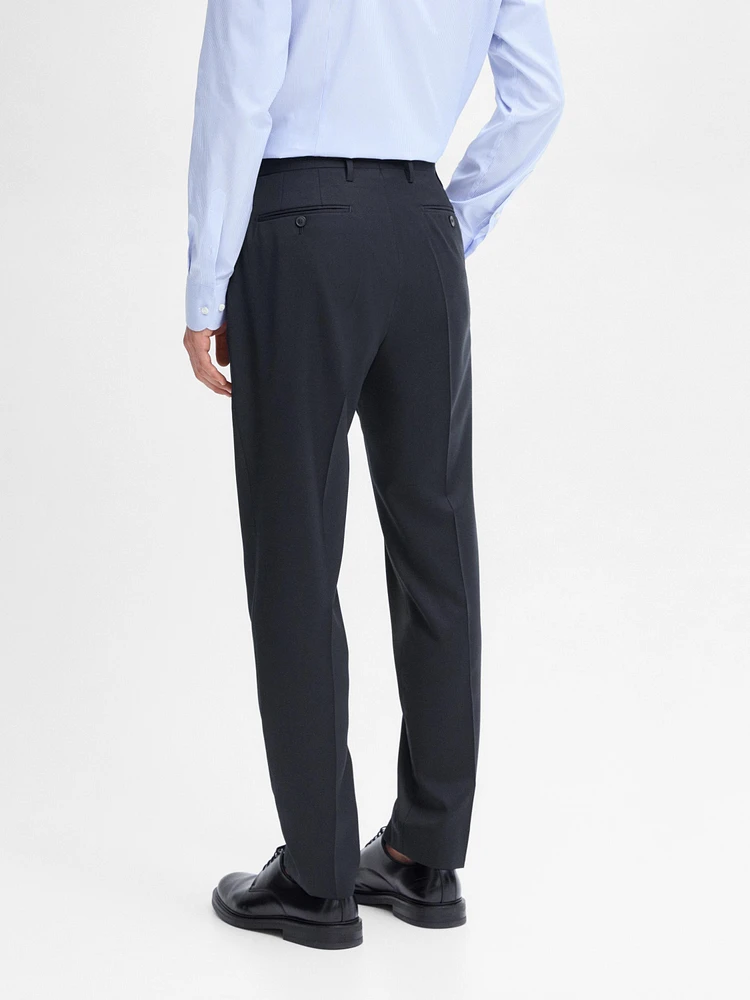 Plain wool suit pants