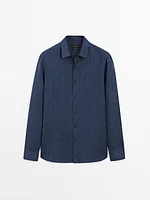 Chemise regular délavée en lin