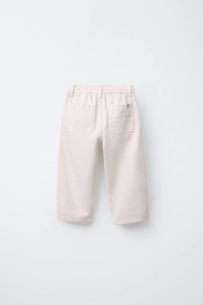 STRAIGHT LEG TWILL PANTS