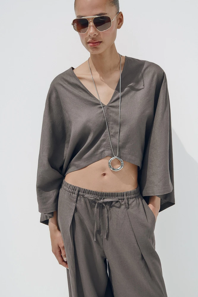 ASYMMETRIC CAPE KIMONO