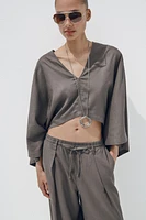 ASYMMETRIC CAPE KIMONO