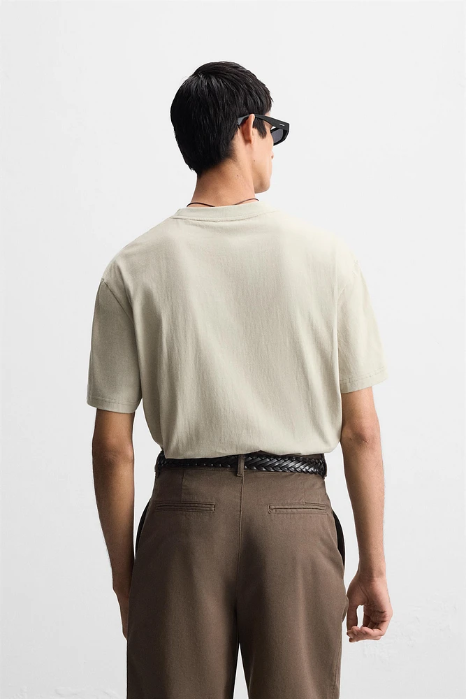 T-SHIRT BRODERIE CONTRASTE