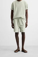TEXTURED JOGGER SHORTS