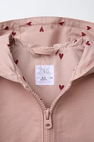 WATER REPELLENT HEARTS PARKA