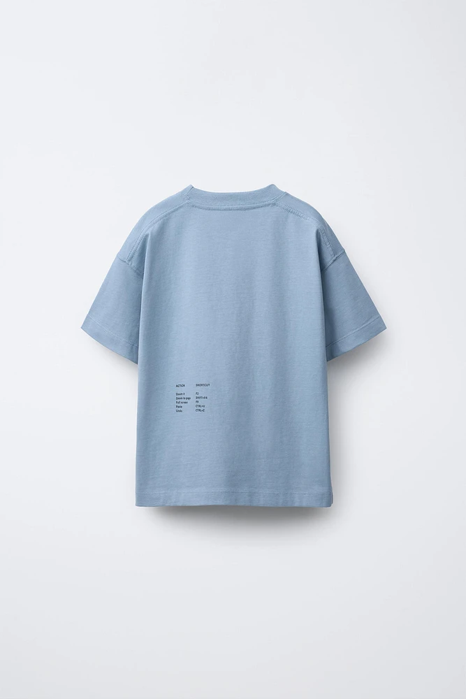 HEAVY WEIGHT EMBROIDERED TEXT T-SHIRT