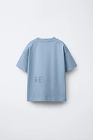 HEAVY WEIGHT EMBROIDERED TEXT T-SHIRT
