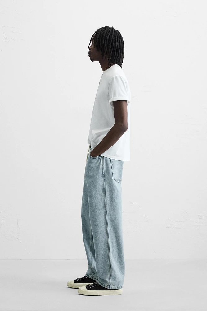 RELAXED FIT DRAWSTRING JEANS