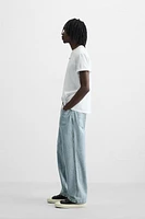 RELAXED FIT DRAWSTRING JEANS