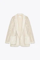 VESTE DÉCOUPÉE EFFET DAIM