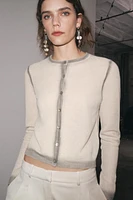 GRADIENT PRINT KNIT JACKET