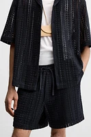 STRUCTURED CROCHET SHORTS