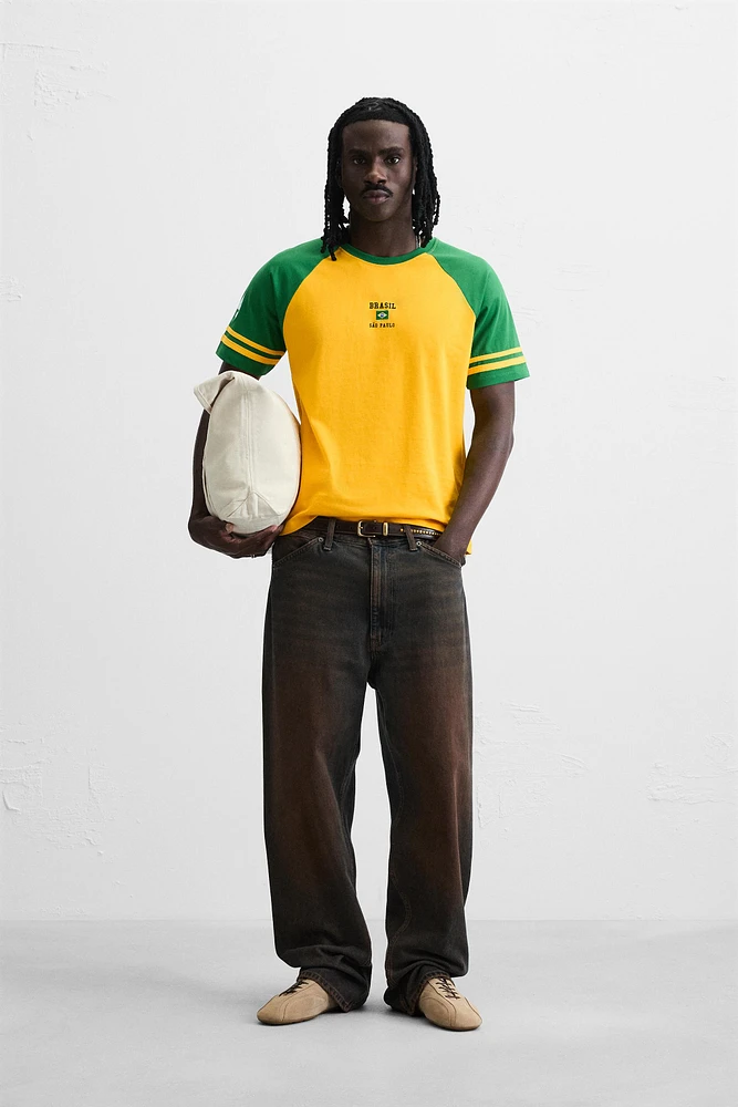 T-SHIRT COLOR BLOCK BRODÉ