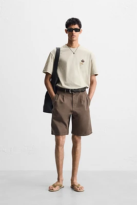 T-SHIRT BRODERIE CONTRASTE
