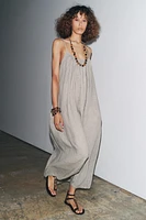 100% LINEN STRAPPY DRESS ZW COLLECTION