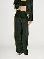 Pantalon fluide avec ceinture large en cuir - Limited Edition