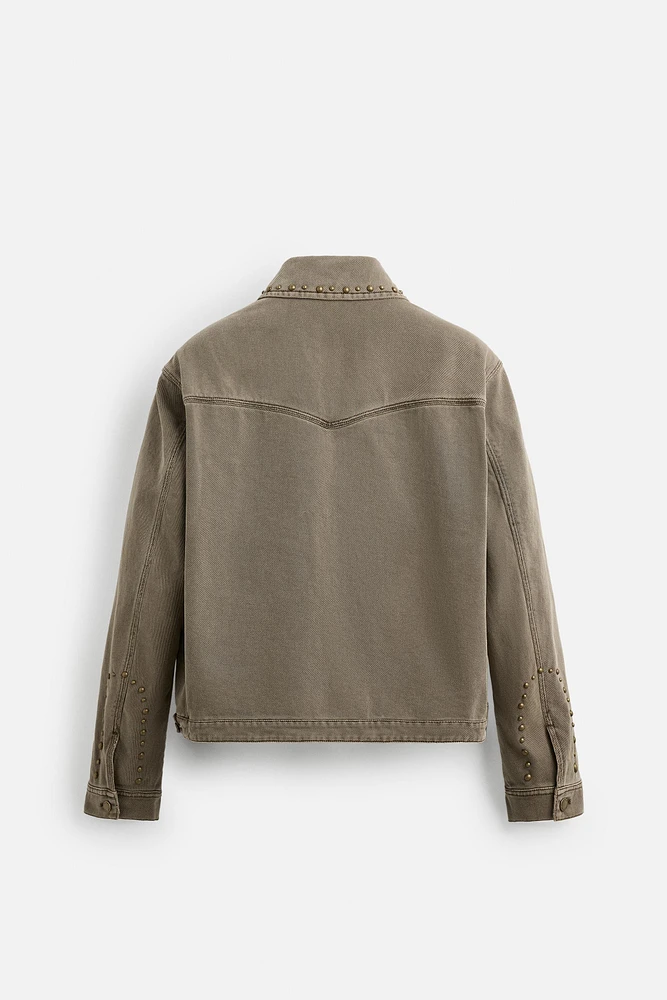 VESTE DÉLAVÉE CLOUS