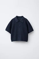 WAFFLE KNIT POLO SHIRT