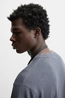 TEXTURED KNIT T-SHIRT
