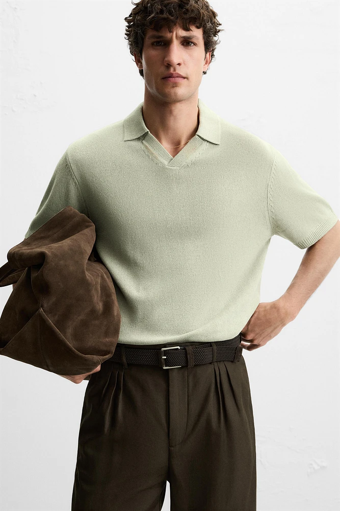 POLO EN MAILLE STRUCTURÉ