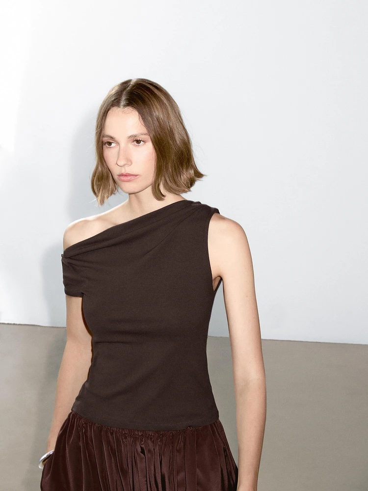 Jupe-culotte fluide en tissu technique