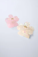 TWO-PACK OF FLOWER HAIR CLIPS