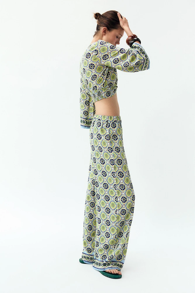 PANTALON LARGE IMPRIMÉ