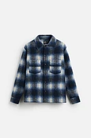 TEXTURED PLAID OVERSHIRT