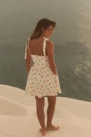 ORANGE PRINT POPLIN DRESS