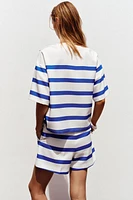 SHORT SLEEVE STRIPE TOP