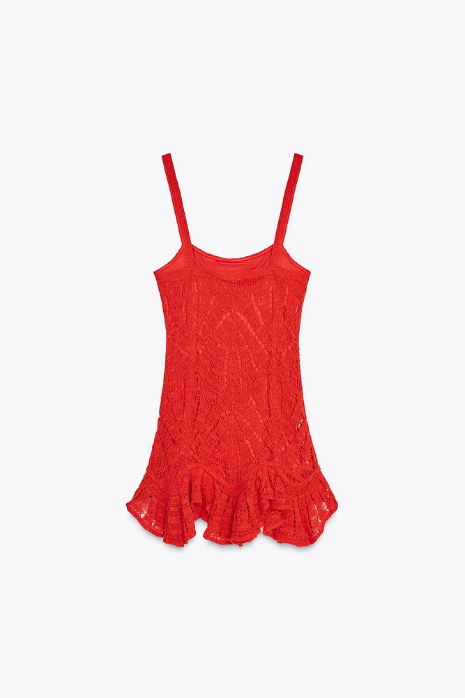 ROBE PÉPLUM CROCHET