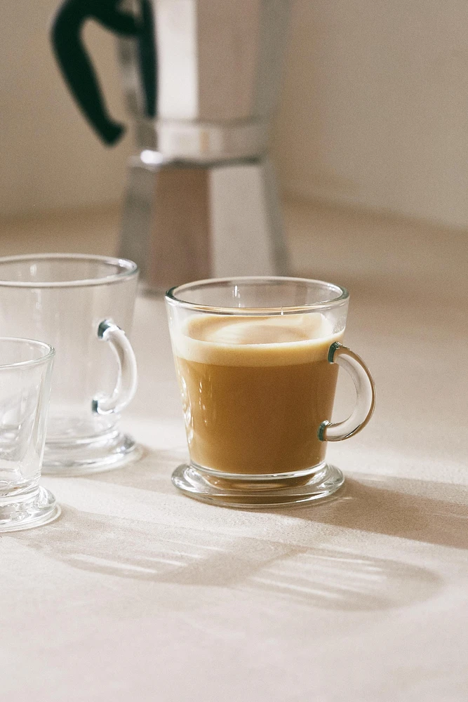 TRANSPARENT GLASS CAPPUCCINO CUP