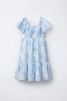 SHIMMERING FLORAL PRINT DRESS