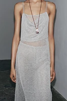 CUT OUT KNIT LONG TOP
