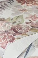 FLORAL PRINT SATEEN FLAT SHEET
