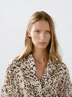 Blouse oversize imprimé animal