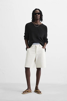 BERMUDA DENIM STRAIGHT FIT