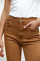 ZW COLLECTION HIGH RISE BOOTCUT CROPPED JEANS