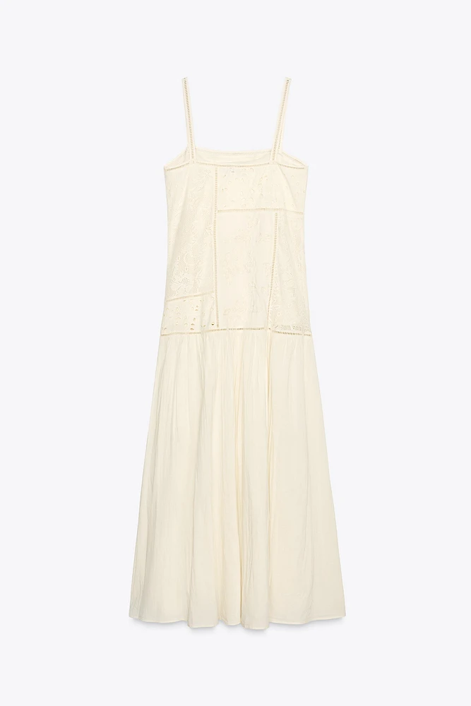 ZW COLLECTION PATCHWORK EMBROIDERED DRESS
