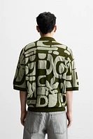 POLO EN MAILLE JACQUARD CONTRASTE