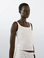 Cotton blend tank top
