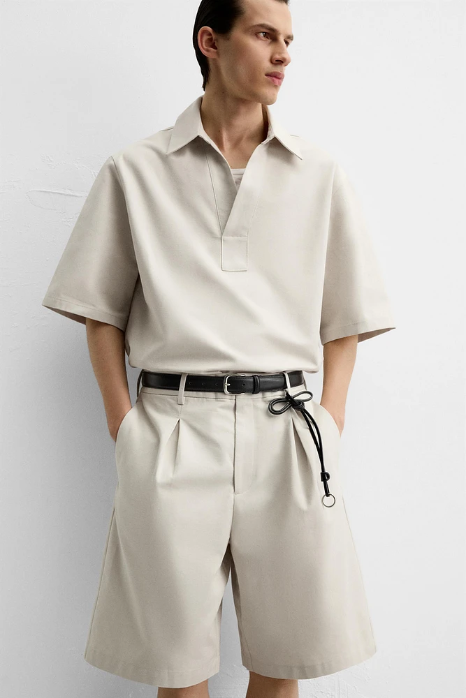 BERMUDA COTON - LIN PLIS